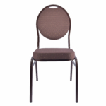 Horeca Stapelstoel - STACK - Bruin Stof - Afbeelding 2