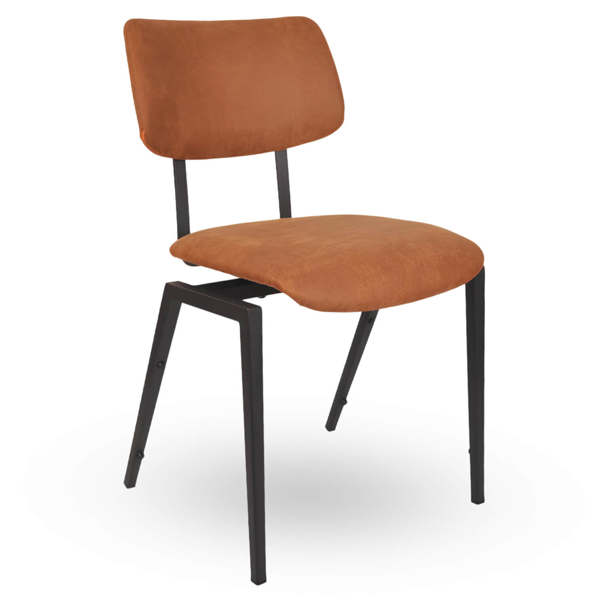 Stapelbare-Schoolstoel-URBAN-Cognac-Microvezel Stapelbare-Schoolstoel-URBAN-Cognac-Microvezel