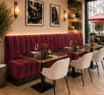 Horeca-Eetbank-SAFRAN-Bordeuax-Velvet-Fluweel-Set
